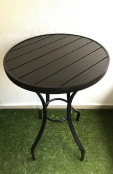 Bistrô Alto Ripado Alumínio Redondo 65cm