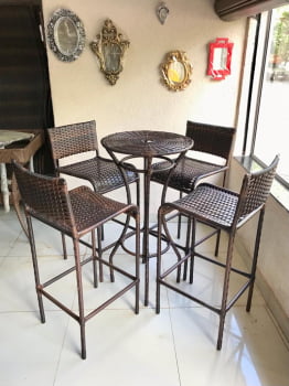 Conjunto Mesa Bistrô Full Junco 4 Banquetas