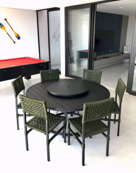 Prato Giratório Para Mesa Alumínio 75cm Sobrepor