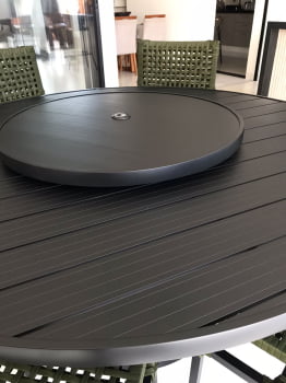 Prato Giratório Para Mesa Alumínio 75cm Sobrepor