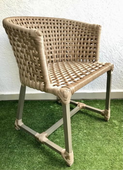 Poltrona em Alumínio e Corda Náutica Itália (Fendi)