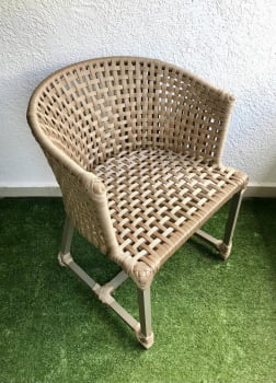 Poltrona em Alumínio e Corda Náutica Itália (Fendi)